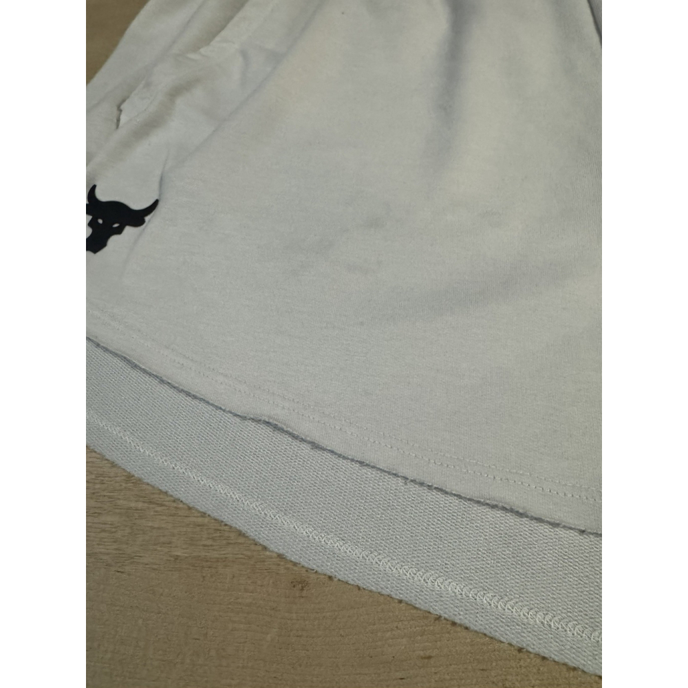 Under Armour Women Size L Gray The Rock Iron Paradise High Rise athletic Shorts - Picture 7 of 10